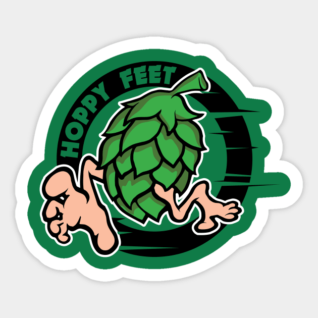 Happy Feet Hoppy Feet, HopHead design Sticker by stayfrostybro